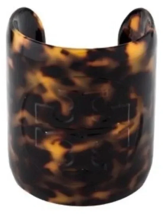 Tory Burch Tortoiseshell Resin Cuff Bracelet - Picture 3 of 3